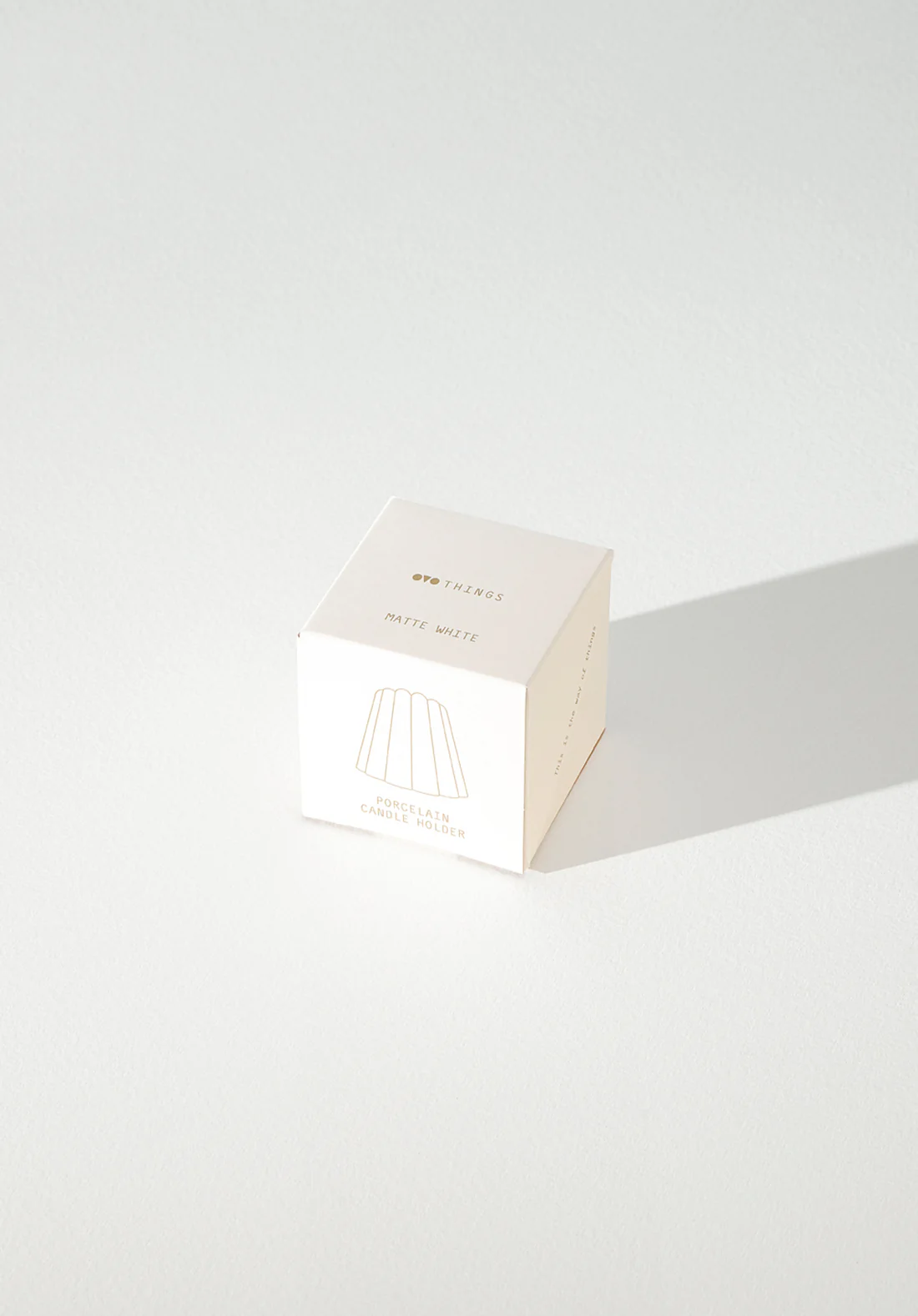 Suport lumanare - Mini Canele Porcelain matte white 2.webp