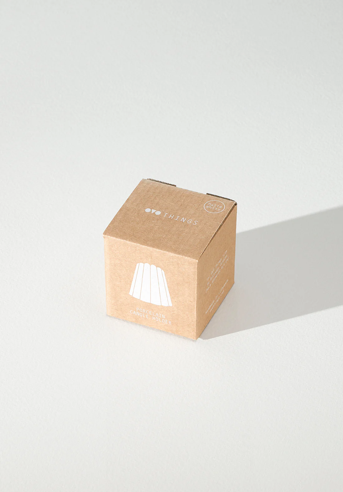 Suport lumanare - Big Canele Porcelain matte white 2.webp