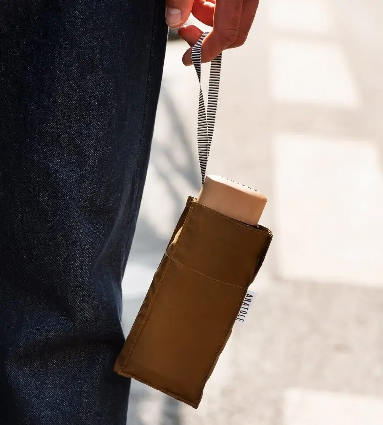 Umbrela AUGUSTINE - Compact - Caramel brown3.webp