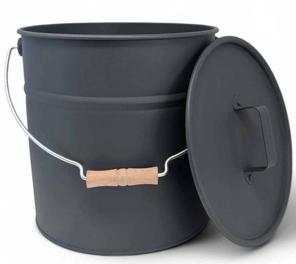 Galeata de metal cu capac - Anthracite | Livlig 