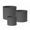 Set 3 ghivece metalice - Anthracite | LIVLIG  