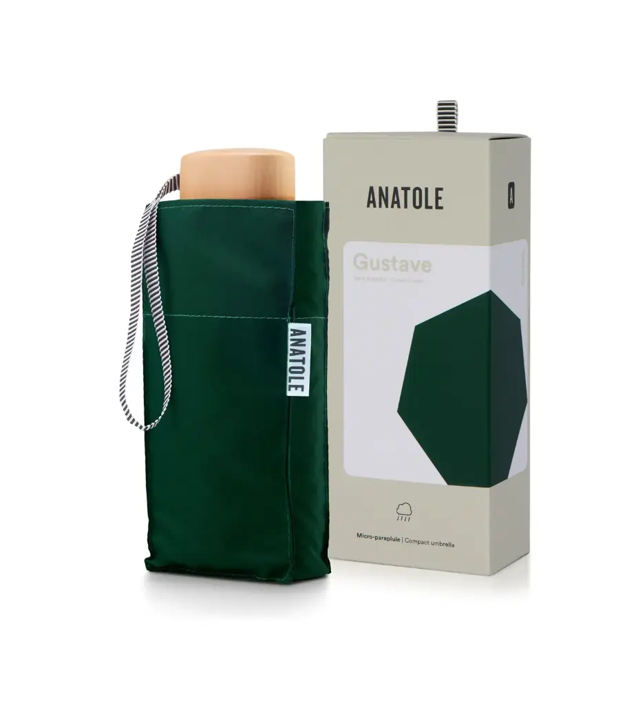 Umbrela GUSTAVE -  Compact - Green | Anatole