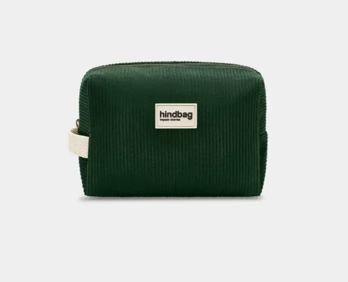 Trusa cosmetica - Leon corduroy green | HINDBAG