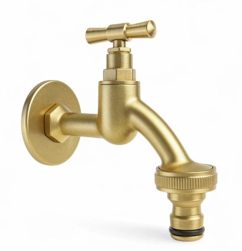 [6000360] Robinet de exterior cu rozeta - Alama | Livlig
