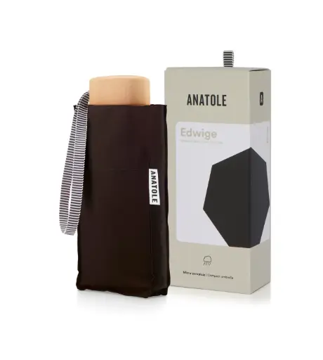 [3770011265695] Umbrela EDWIGE - Compact - Dark Chocolate  | Anatole