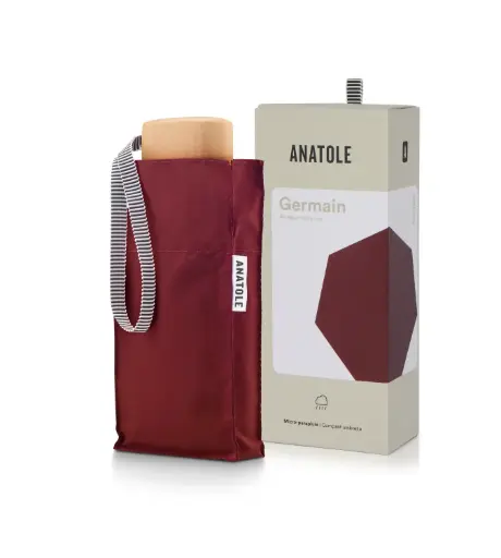 [8100332] Umbrela GERMAIN - Compact - Burgundy | Anatole