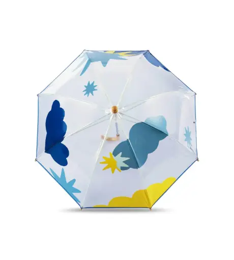 [8100340] Umbrela copii SVALBARD - Blue and Yellow Cloud and Star Print | Anatole