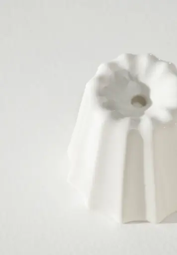 [8100411] Suport lumanare - Big Canele Porcelain glossy white | OVO