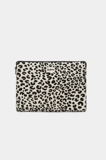 [8100497] Husa laptop - Ava Leopard Off-White | HINDBAG